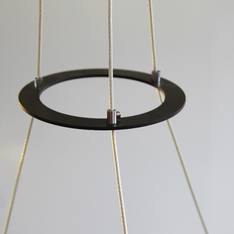 Modern Crystal Style 15 3/4" Wide LED Round Chandelier in Black with K9 Crystal Strips for Dining Room Bedroom or Living Room