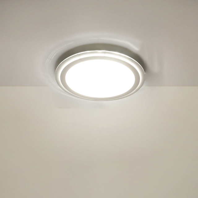 Modern Simple White 15 3/4&quot;W Round Flush Mount Ceiling Lamp for Kitchen Dining Room Bedroom