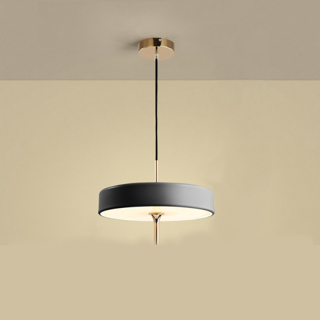 Modern Style Round LED Pendant Lamp in Black/White/Blue for Kitchen Island Dining Room Restaurant