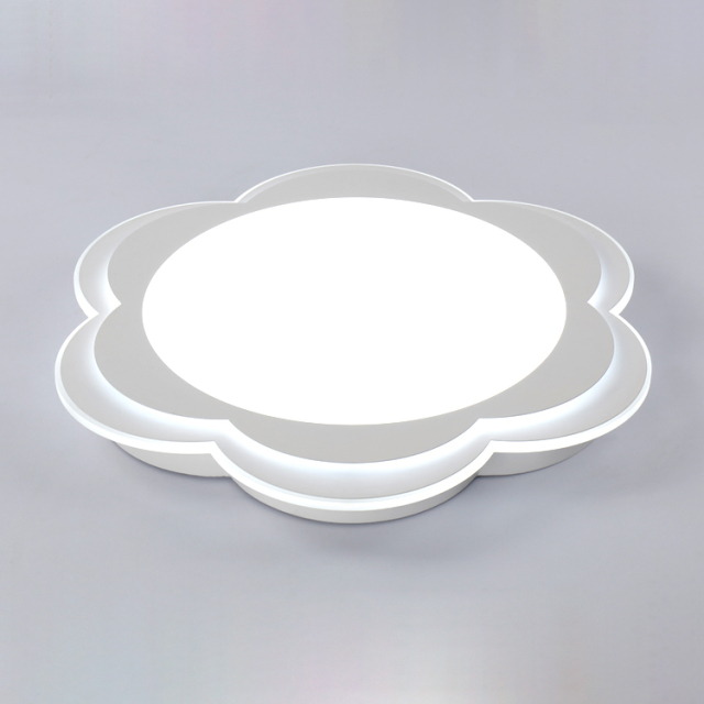 LED Modern White Floral Shape Flush Mount Ceiling Lighting for Kid's Room