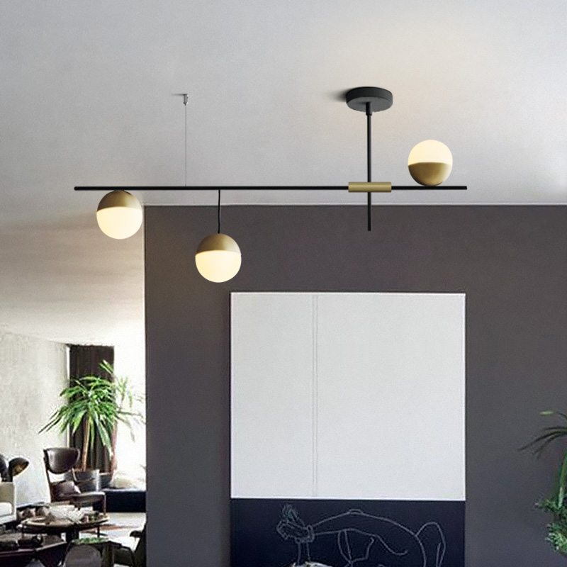 black mid century ceiling light