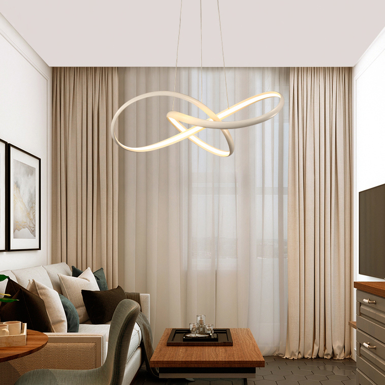 Modern Knot Design LED Chandelier Hanging Pendant Light for Living Room Bedroom Home Office