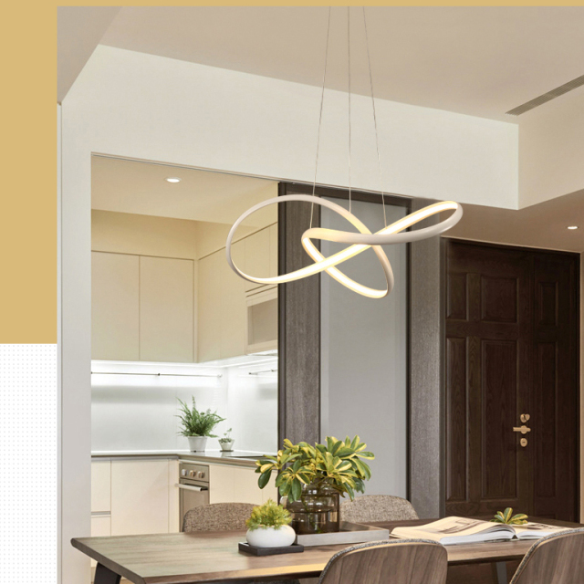 Modern Knot Design LED Chandelier Pendant Chic Chandelier for Living Room Bedroom