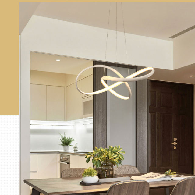 Modern Knot Design Led Chandelier, Modern Led Light For Dining Room
