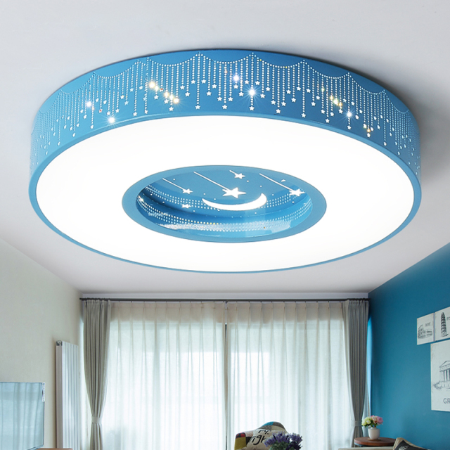 Modern LED Lighting Sparkling Star Round Ceiling Light fot Kid's Room