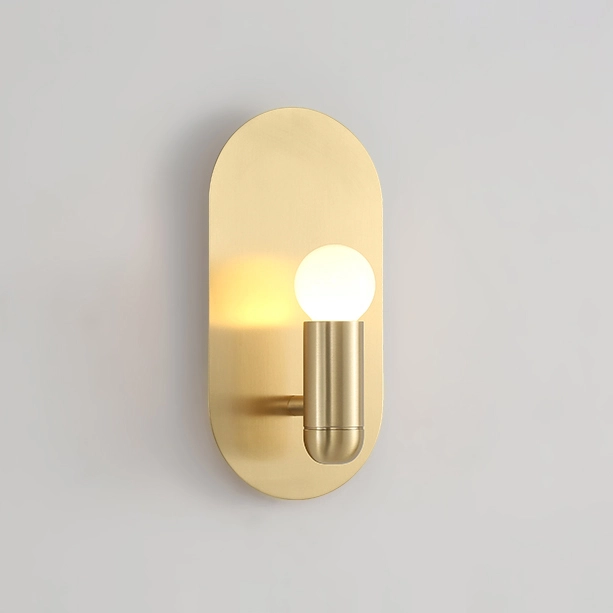 Mid Century Modern 1 Light Brass Wall Sconce for Hallway Bedroom Lighting