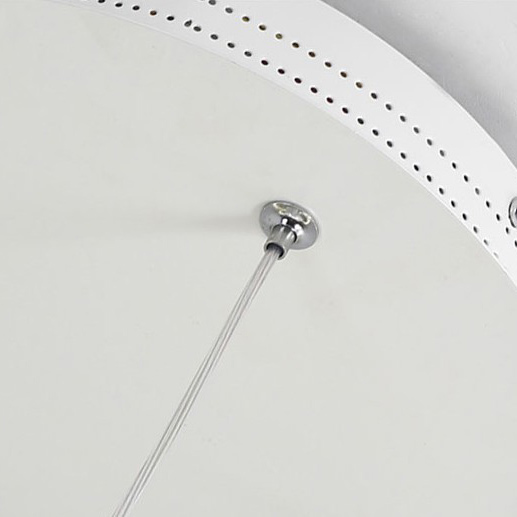 Modern White Three Rings LED Linear Chandelier for Long Dining Table Restaurant Lighting