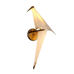 Modern Design Golden Crane Wall Sconce for Bedroom Living Room Restaurant Decor