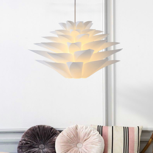 Modern Design 1-Light Lotus Hanging Pendant for Kitchen Island Dining Room Restaurant