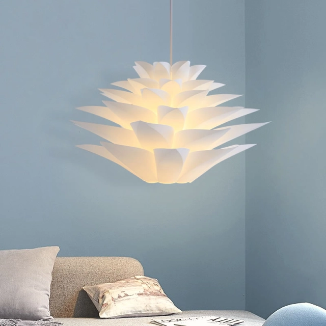 Modern Design 1-Light Lotus Hanging Pendant for Kitchen Island Dining Room Restaurant