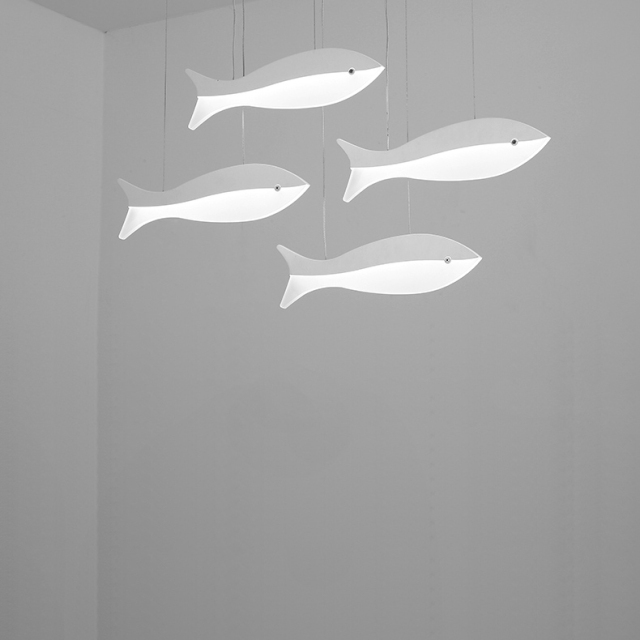 Modern Style LED Fish Pendant Light for Kitchen Island Dinging Table Restaurant