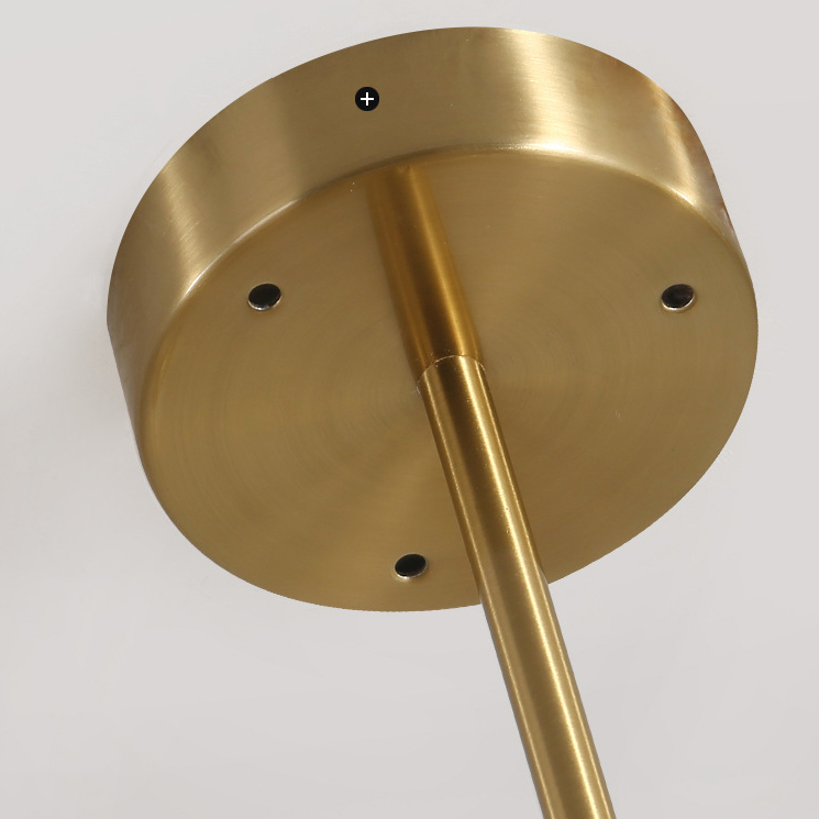 Mid Century Modern 8/10 Light Brass Chandelier with Opal Globes for Dinging Table Living Room Restaurant