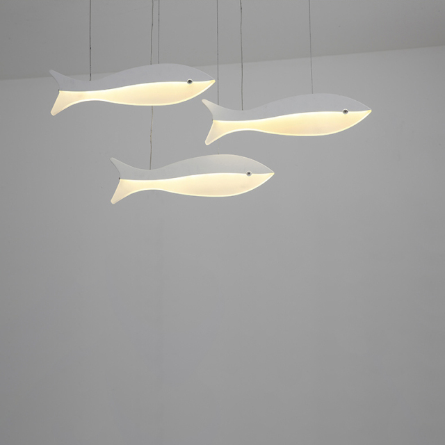 Modern Style LED Fish Pendant Light for Kitchen Island Dinging Table Restaurant