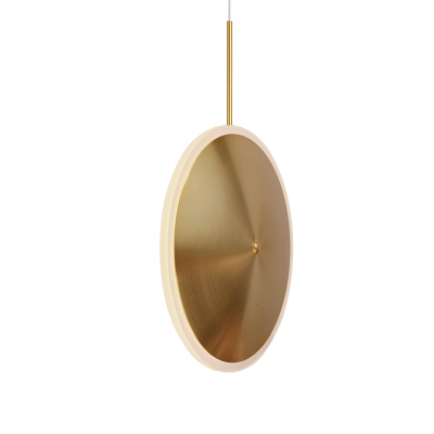 Modern Designer UFO Saucer LED Hanging Pendant in Gold for Bar Restaurant Kitchen Lighting