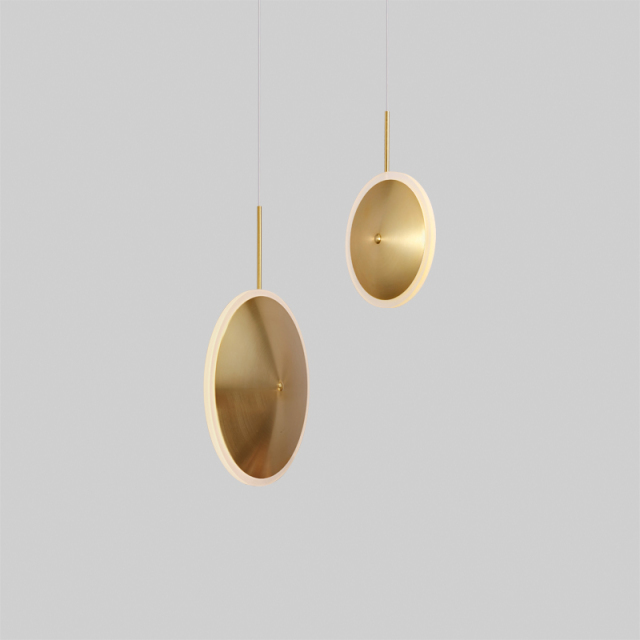 Modern Designer UFO Saucer LED Hanging Pendant in Gold for Bar Restaurant Kitchen Lighting