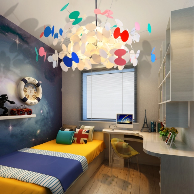 Scandinavian 8 Light Butterfly Inspired Chandelier for Kid's Room ...