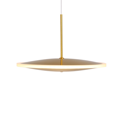 Modern Designer UFO Saucer LED Hanging Pendant in Gold for Bar Restaurant Kitchen Lighting