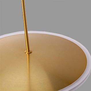 Modern Designer UFO Saucer LED Hanging Pendant in Gold for Bar Restaurant Kitchen Lighting