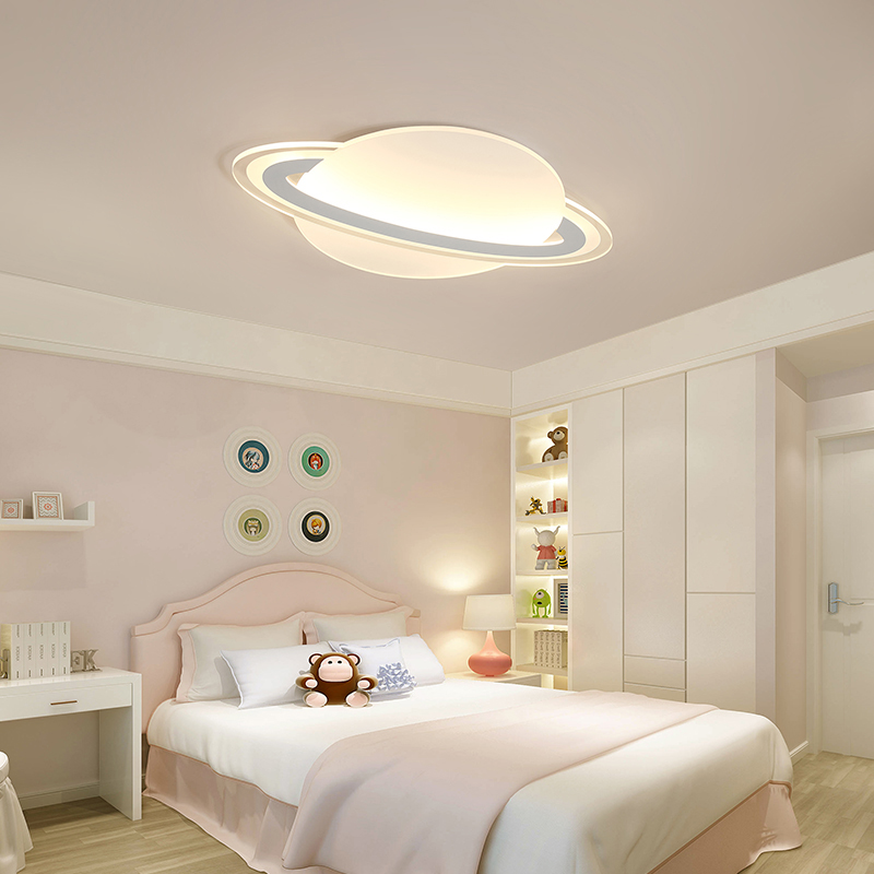 Modern Style Saturn LED Ceiling Lamp for Kid's Room Lighting