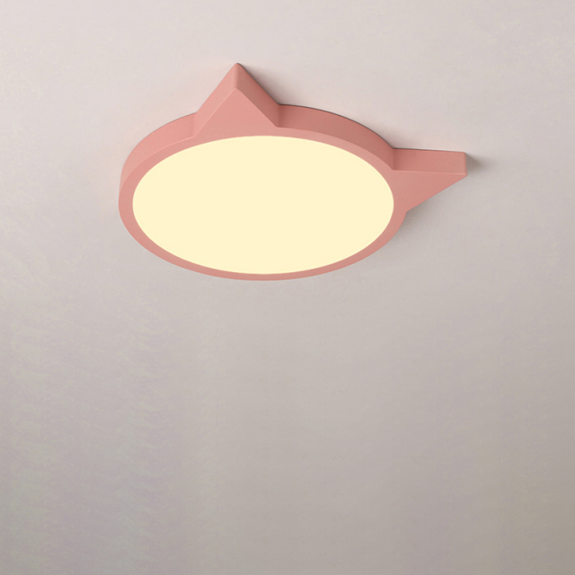 Ultra-thin Cool Kid Modern LED Ceiling Light Pinky Cat Ceiling Light for Kid's Room