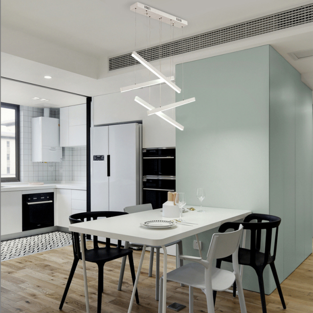 Four Head Modern White LED Hanging Suspension for Home Office Restaurant Lighting
