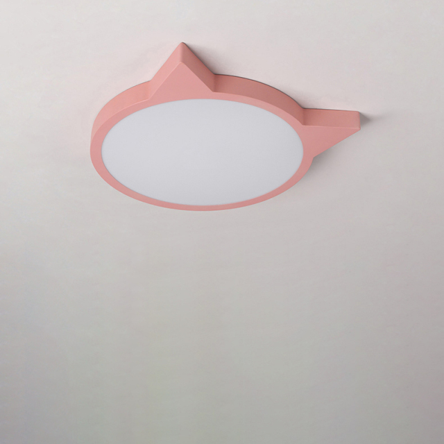 Ultra-thin Cool Kid Modern LED Ceiling Light Pinky Cat Ceiling Light for Kid's Room