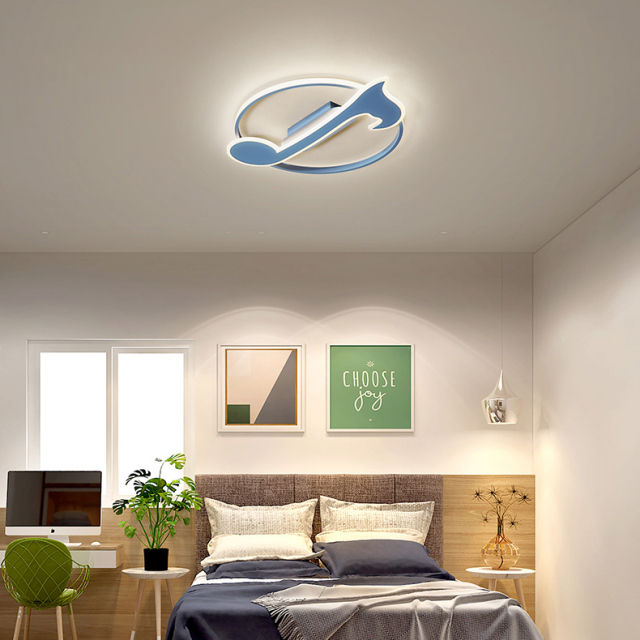Modern Baby Room LED Ceiling Light Music Note Ambient Light for Nursery Room