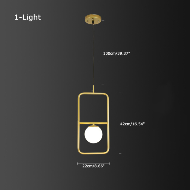 Mid Century Modern Rectangle Combination Suspension in Gold for Bar Restaurant and Showroom