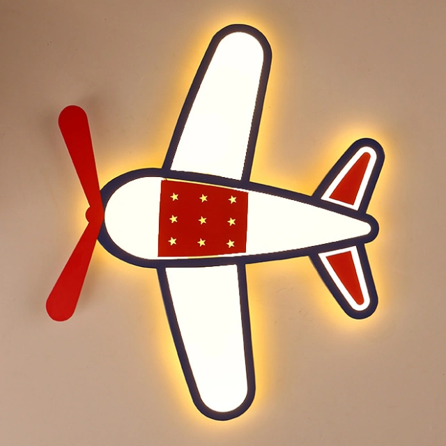 Modern Style Cool Kids Jet Light Flush Mount Ceiling for Boys Room Playroom