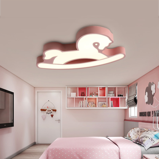 Modern Playroom Light Hobbyhourse Flush Mount Ceiling for Baby Boys and Girls Room