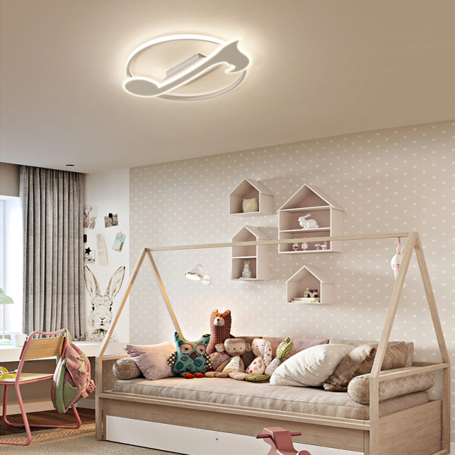 Modern Baby Room LED Ceiling Light Music Note Ambient Light for Nursery Room