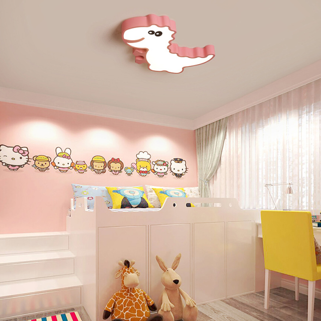 Modern LED Lighting 24W Dinosaur Flush Mount Ceiling Light for Kid's Room Boy's Room