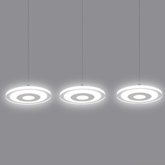 Modern LED Lighting Acrylic Round Pendant Lamp for Kitchen Island Dining Room and Restaurant
