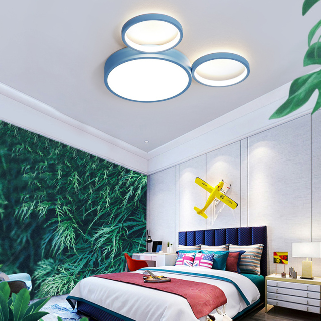 Modern Style Cool Kid Mickey LED Flush Mount Ceiling Lamp for Boys and Girls Room