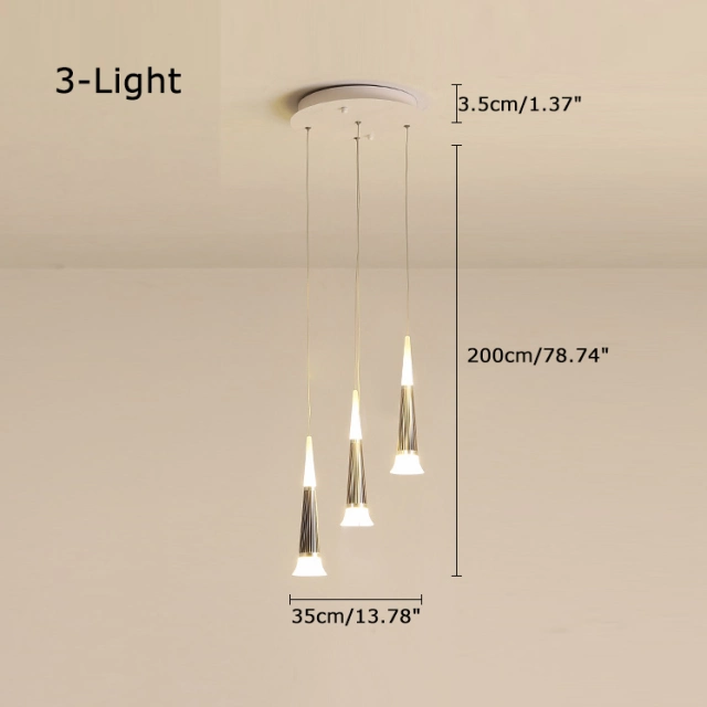 Modern Style Multi-light Starwell LED Hanging Pendant for High Ceiling Foyer Staircase and Restaurant