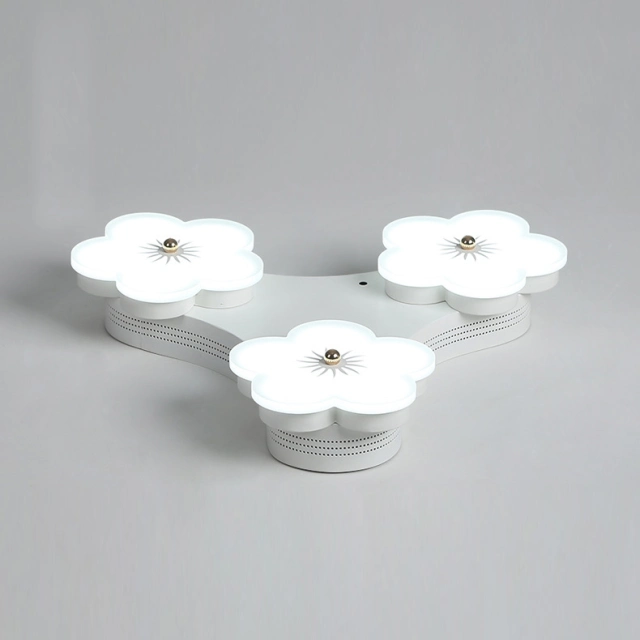 Modern LED Lighting Dimmable Floral Flush Mount Ceiling Light in White for Kitchen Hallway Bedroom Lighitng