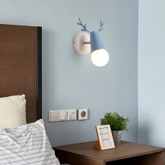 Modern Style 1 Light Deer Wall Sconce with Multiple Color Choices for Kid's Room Baby Nursery Room