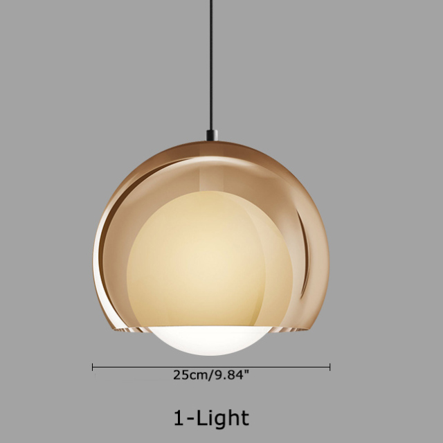 Modern Style 1 Light Hand-blown Glass Globe Pendant for Dining Room Bar and Restaurant