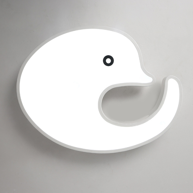 Modern Style Led Dimmable Dolphin Flush Mount Ceiling Light for Kid's Room Baby Nursery Room