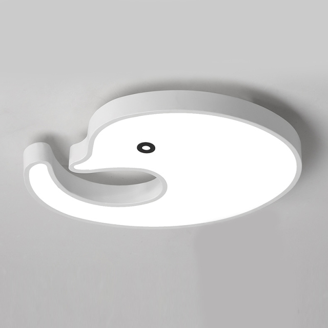 Modern Style Led Dimmable Dolphin Flush Mount Ceiling Light for Kid's Room Baby Nursery Room