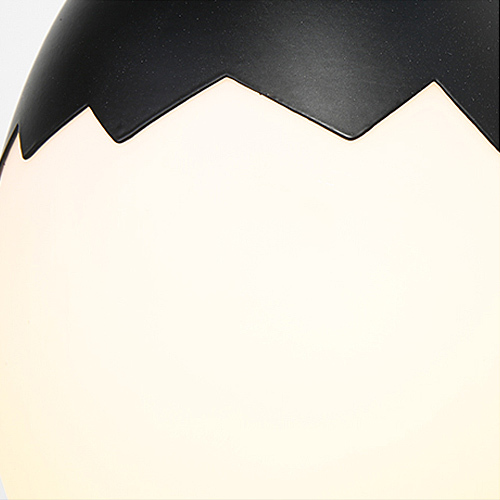 Modern Style 1 Light Oval Egg Wall Sconce in Black for Hallway Kid's Room and Restaurant