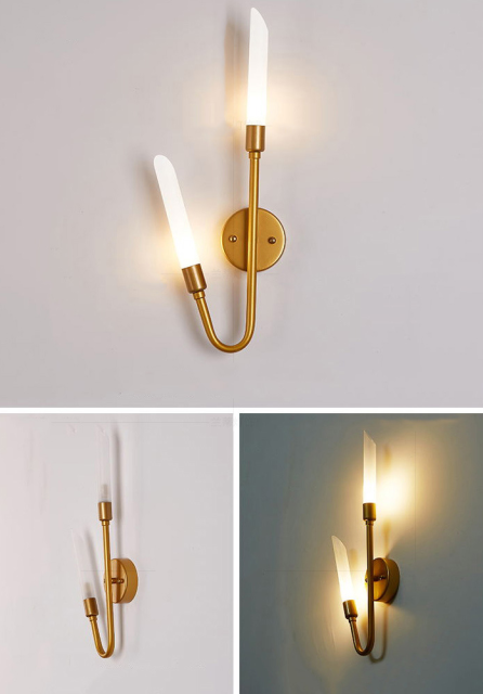 Modern Style 2 Light Wall Sconce with Frosted Glass Shade for Living Room Hallway