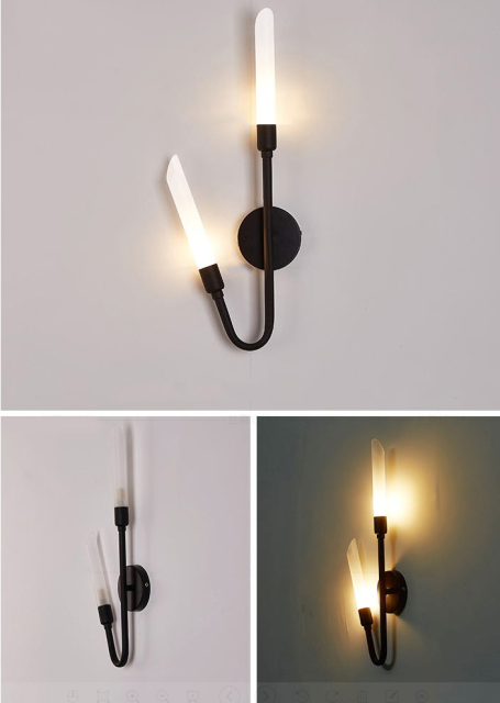 Modern Style 2 Light Wall Sconce with Frosted Glass Shade for Living Room Hallway