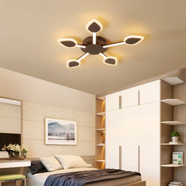 Modern Style LED 3/5/7 Light Sputnik Semi Flush Mount Ceiling Light for Bedroom Living Room