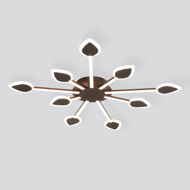 Modern Style LED 3/5/7 Light Sputnik Semi Flush Mount Ceiling Light for Bedroom Living Room