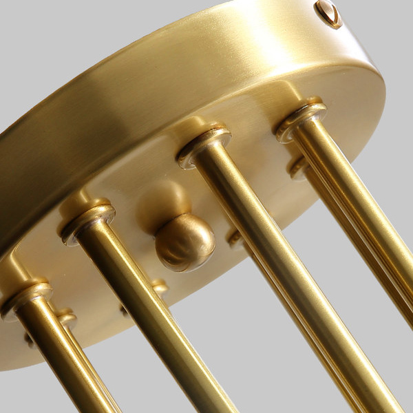Antique Brass Finish 4/6 Head Industrial Sputnik Large Semi Flush Ceiling Light