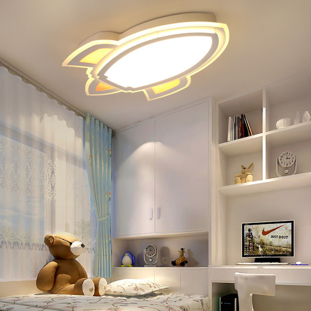 Cool Kid Rockets Modern LED Ceiling Light for Boy's Room Baby Nursery Room