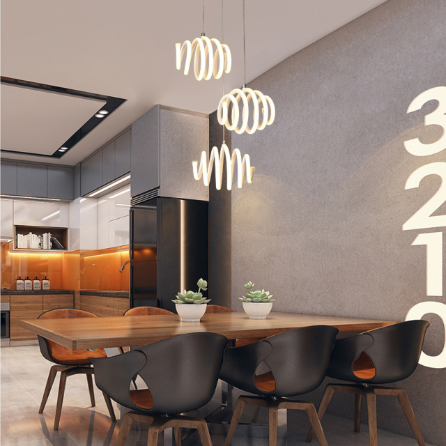 LED Modern Lighting Revolving Pendant for Dining Room Kitchen Restaurant and Bar Lighting