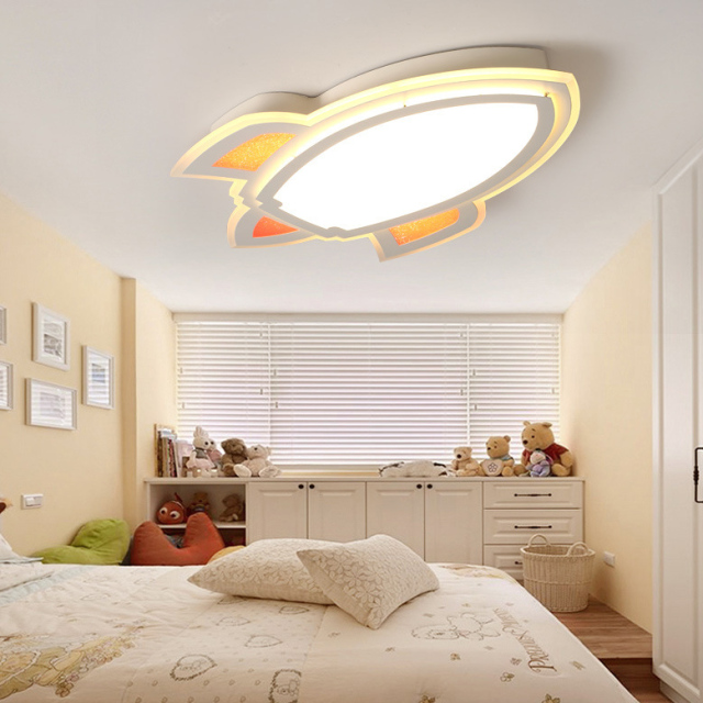 Cool Kid Rockets Modern LED Ceiling Light for Boy's Room Baby Nursery Room