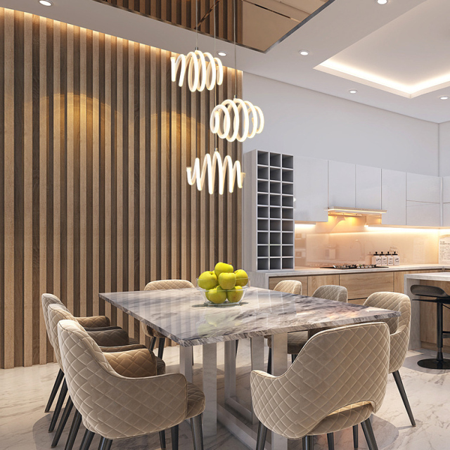 LED Modern Lighting Revolving Pendant for Dining Room Kitchen Restaurant and Bar Lighting